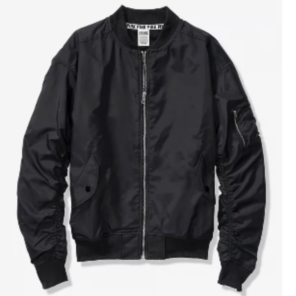 NWT PINK Victoria’s Secret Flight Bomber Jacket Size Medium - Picture 2 of 8